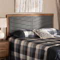 Dark Grey Fabric Upholstered Full Size Headboard B254611
