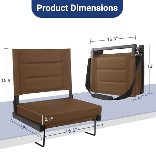 Portable Bleacher Seats with Back Support and Padded Cushion F57670