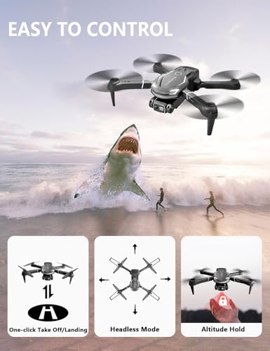 Mini Drone with Camera, 1080P FPV, 3 Batteries A38446