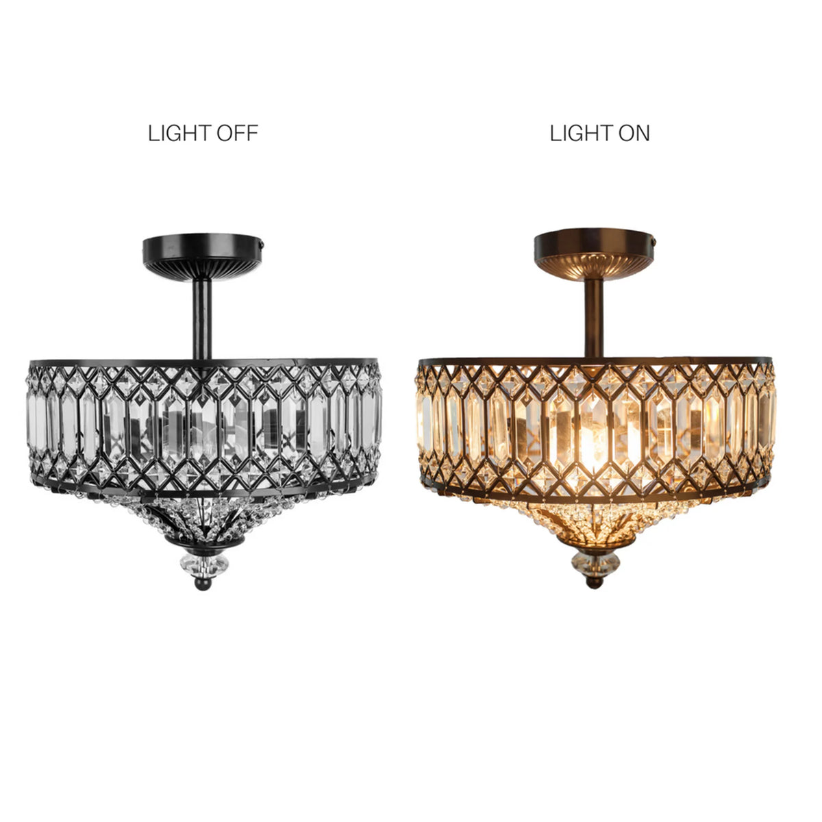 2-Light Semi-Flush Mount Ceiling Light I4016