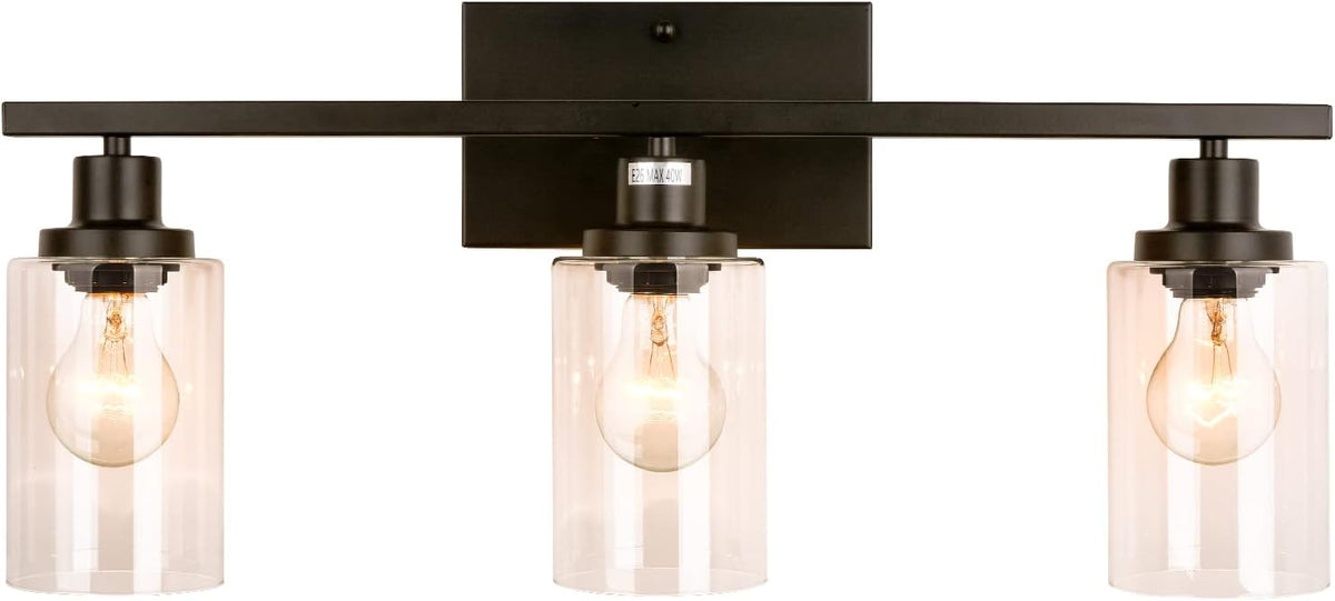 3-Light Black Wall Sconce Bathroom Vanity Light J72505