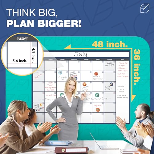 Giant Dry Erase Wall Calendar 36" x 48" Undated Monthly Planner L885
