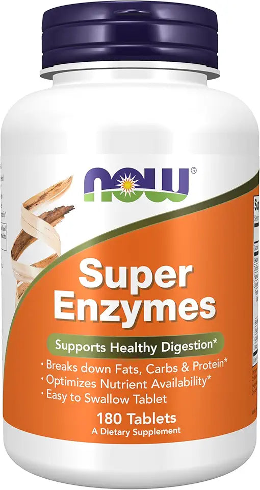 Super Enzymes Bromelain Ox Bile Pancreatin Papain 180 Tablets Y413