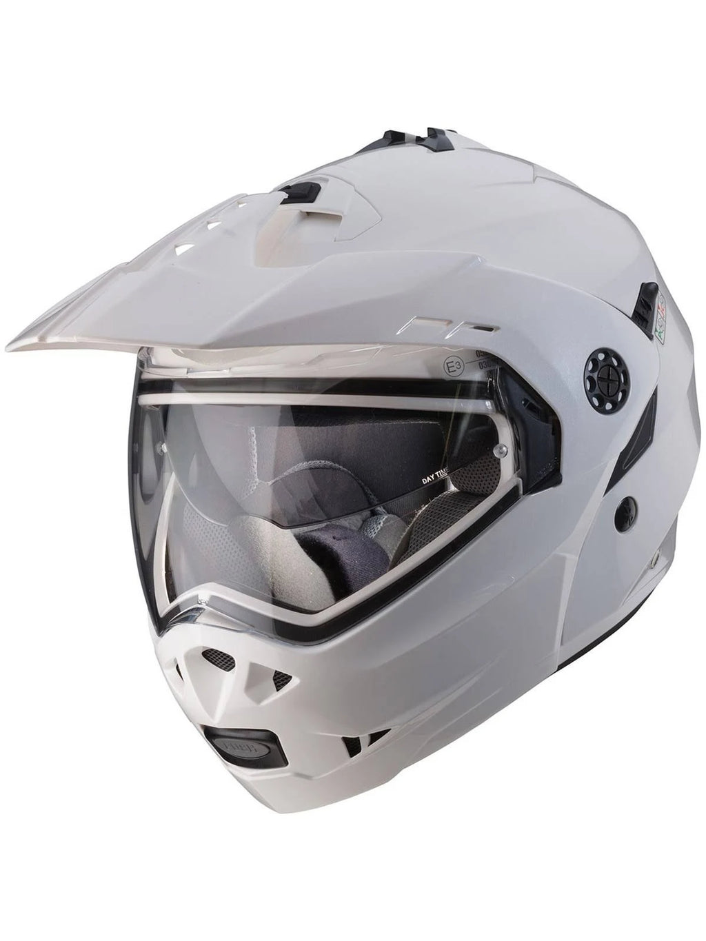 White Tourmax Motorcycle Helmet R354
