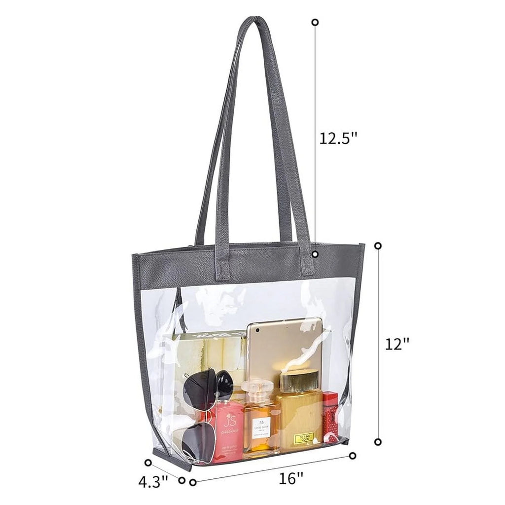 Clear Tote Bags with Magnetic Buckle Closure (1pc) K71382