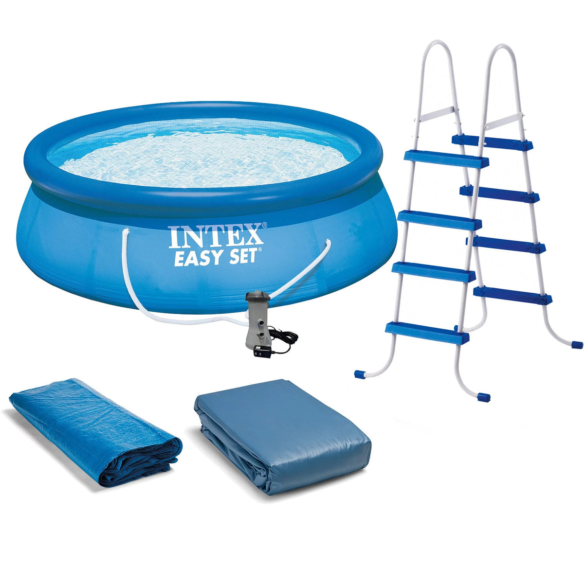 Above Ground Swimming Pool with Ladder, Pump and Debris Cover M719