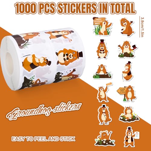 1000Pcs Christmas Penguin Self-Adhesive Stickers, 2 Rolls S1623