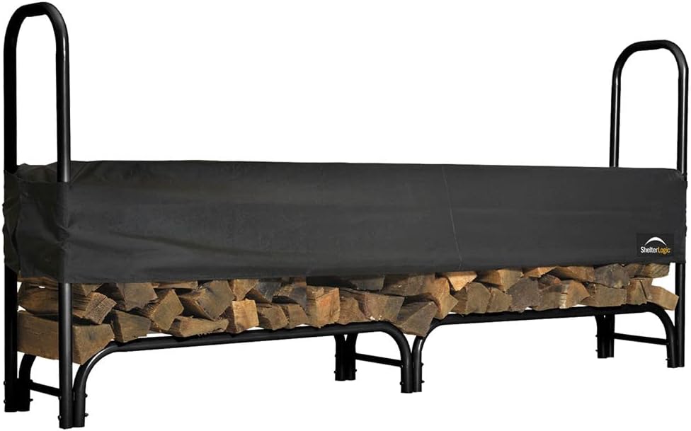 8' Firewood Rack with Adjustable Cover Y698