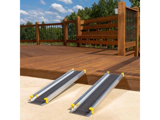 5' Adjustable Wheelchair Telescoping Track Ramps Z7538