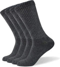 Loose Diabetic Crew Socks, Non-Binding Top, Seamless Toe, 4 Pairs F78280
