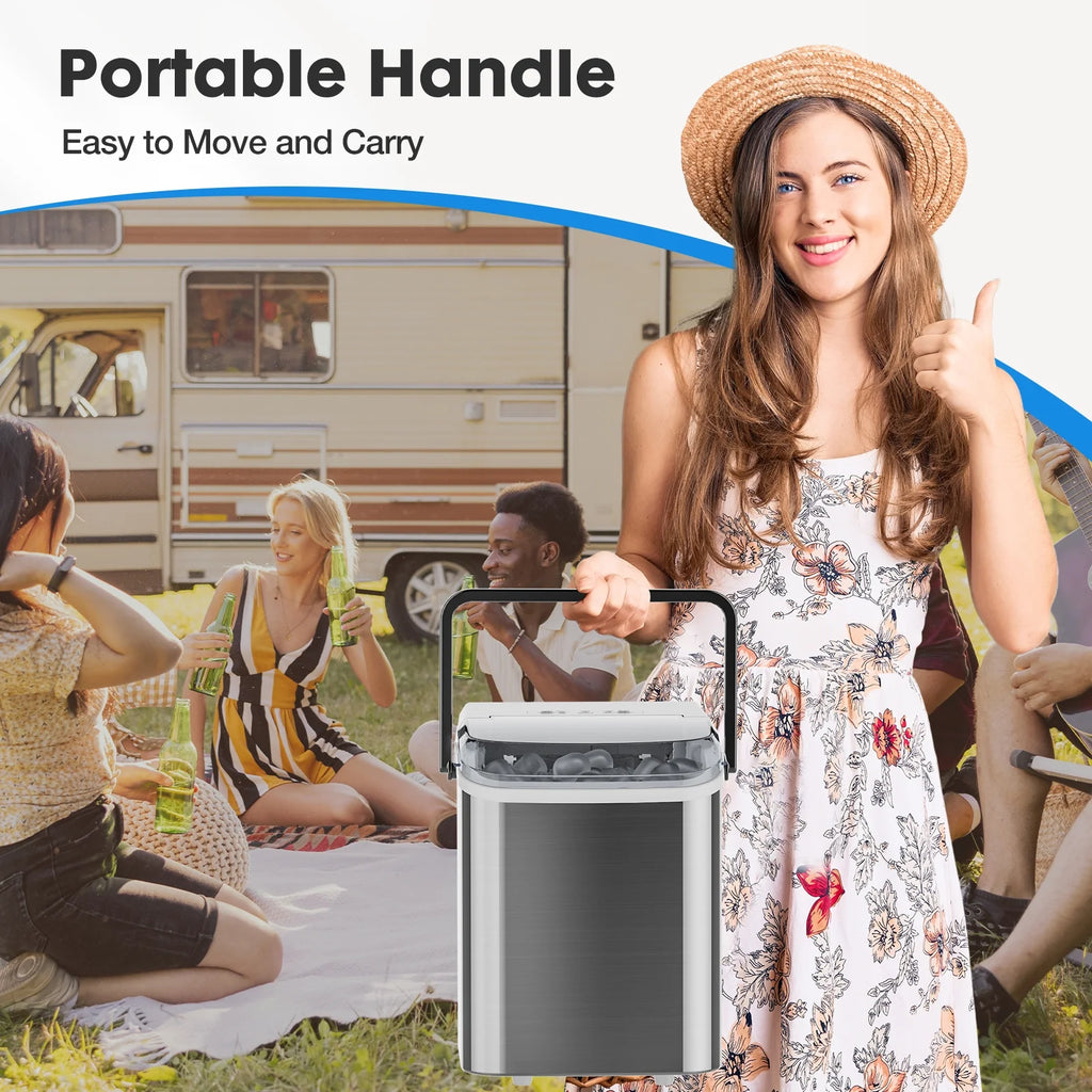 Portable 1.5L Electric Ice Maker Silver S5202