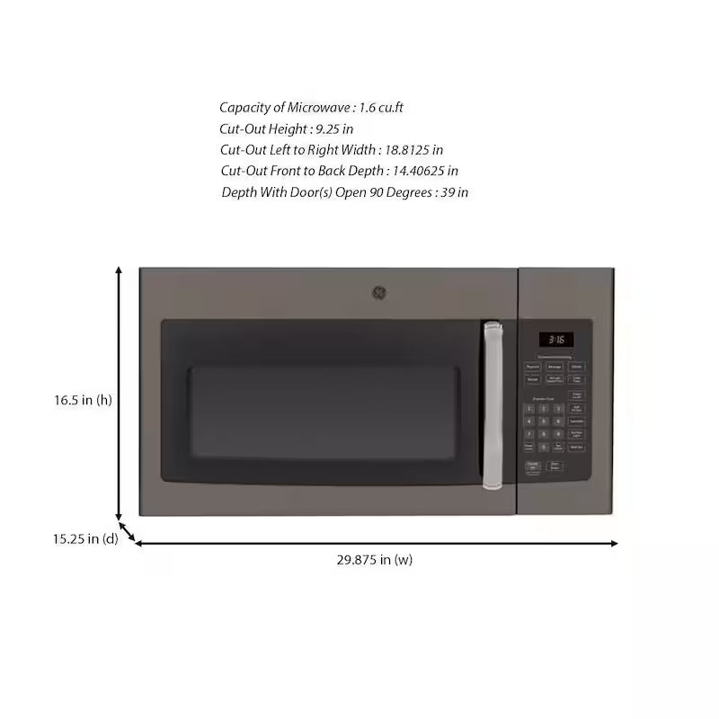 1.6 cu. ft. Slate Over-the-Range Microwave C5390