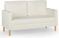 57" Faux Leather 2 Seat Sofa with Armrest O1479