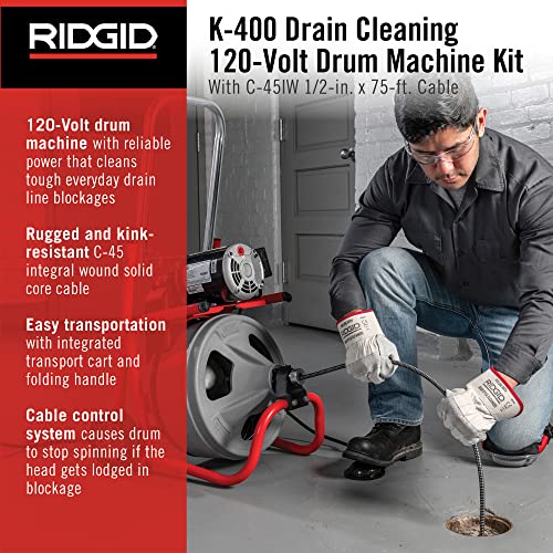 Drain Cleaning Drum Machine Kit with Cable I605100