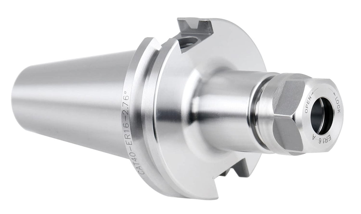 Cat40 V-Flange Collet Chuck for Er16 Collets, Draw Bar Thread 5/8-11'', 2.76'' Projection Length T5810