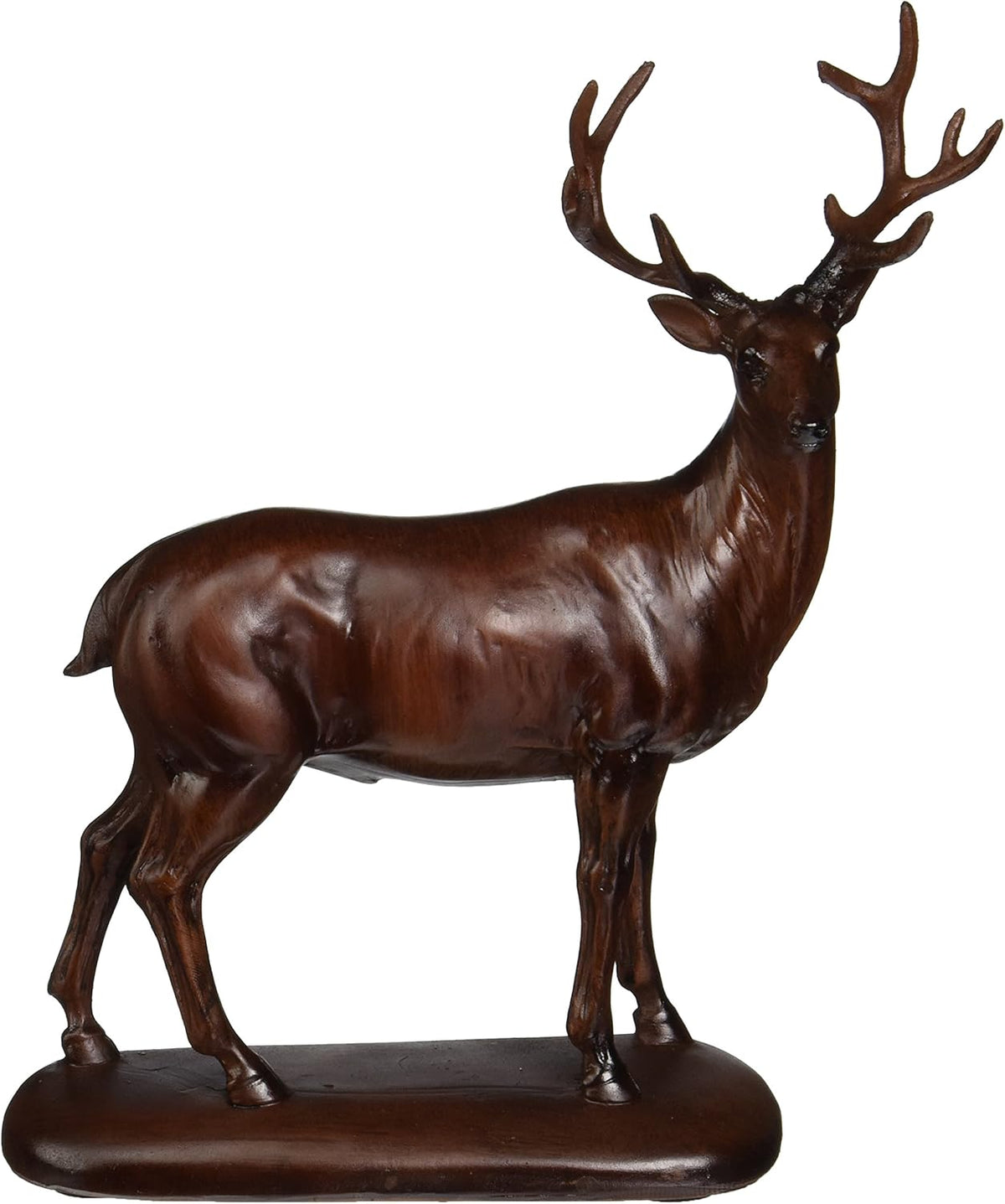 Faux Wood Deer Sculpture Statue U513039
