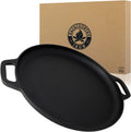 13.5 Inch Cast Iron Pizza Pan with Loop Handles Y140