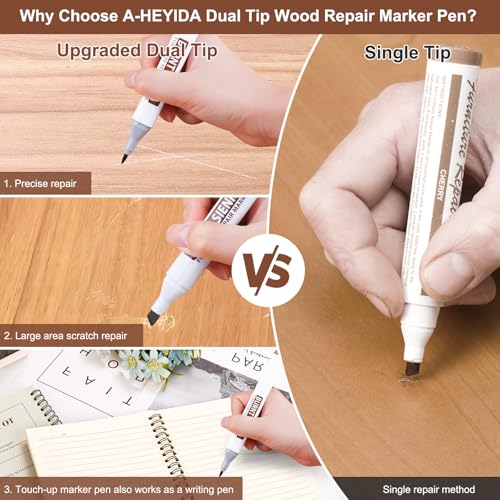 11 Colors Hardwood Wax 8 Colors Dual Tip Furniture Touch Up Markers Floor Repair Kit N564141