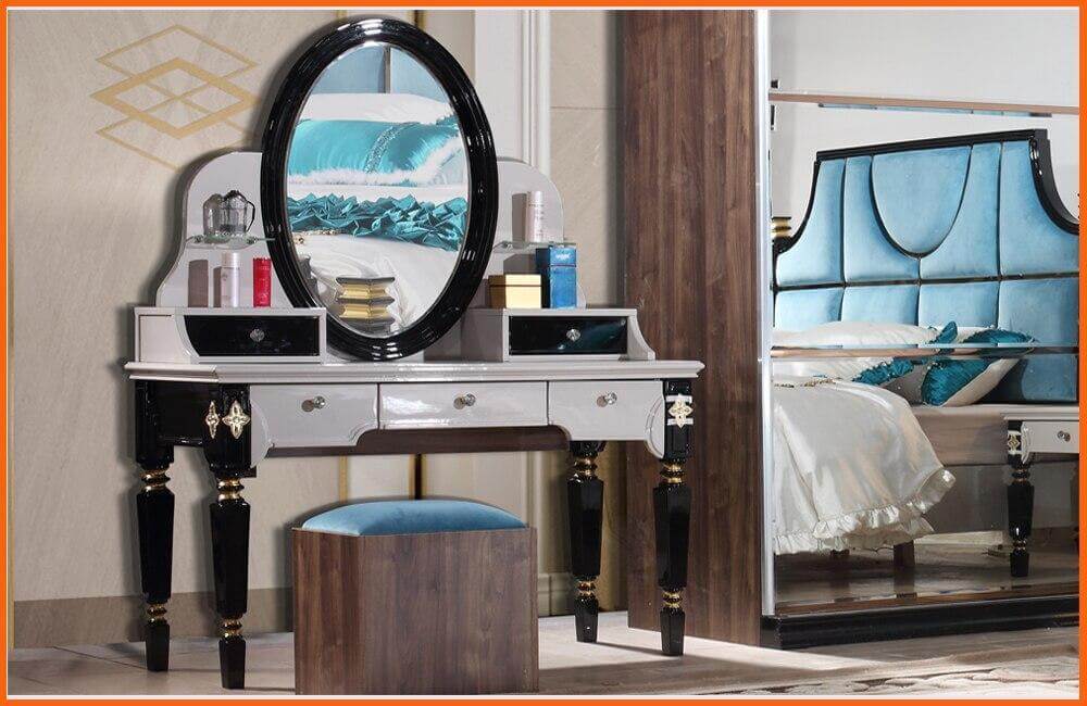 Bedroom Furniture Set, Bed, 2 Nightstand, Dresser, Wardrobe P2472
