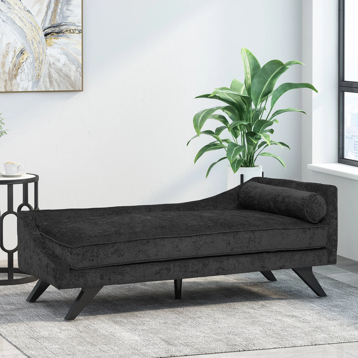 Mid Century Modern Fabric Chaise Lounge A2718