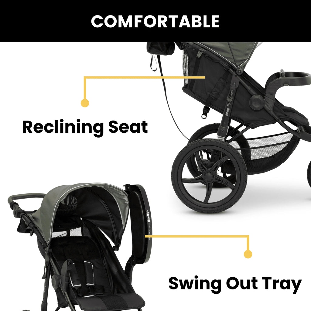 Black Jogging Stroller W1474