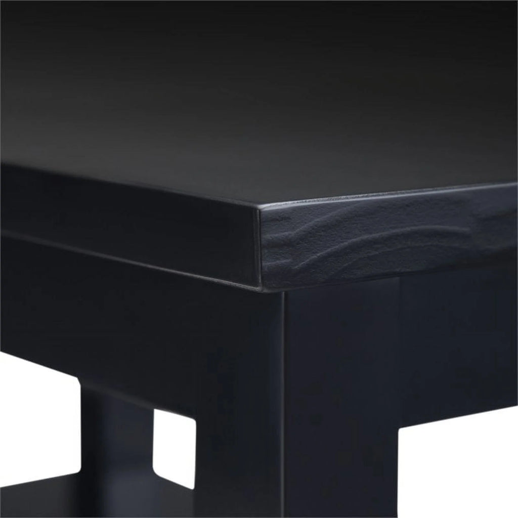 14" Black Wood Narrow Side Table Y379