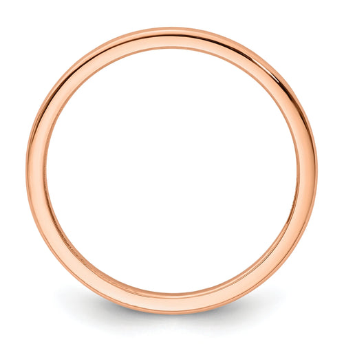 10K Rose Gold Stackable Band Ring W5832