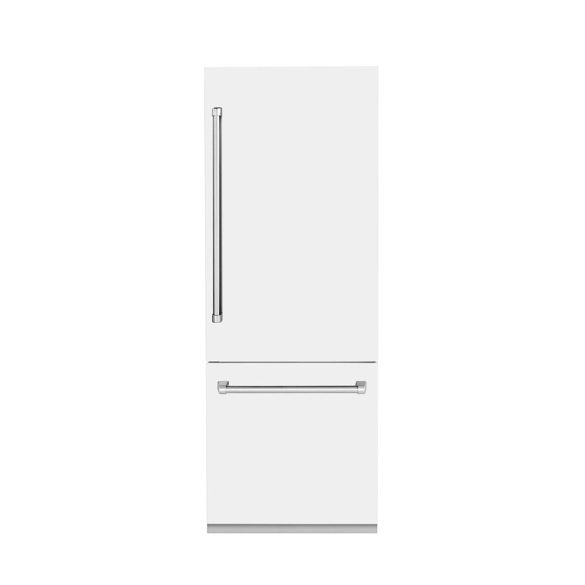 30 In. 16.1 cu. ft. Built-In Refrigerator with Internal Water and Ice Dispenser in White Matte G82622