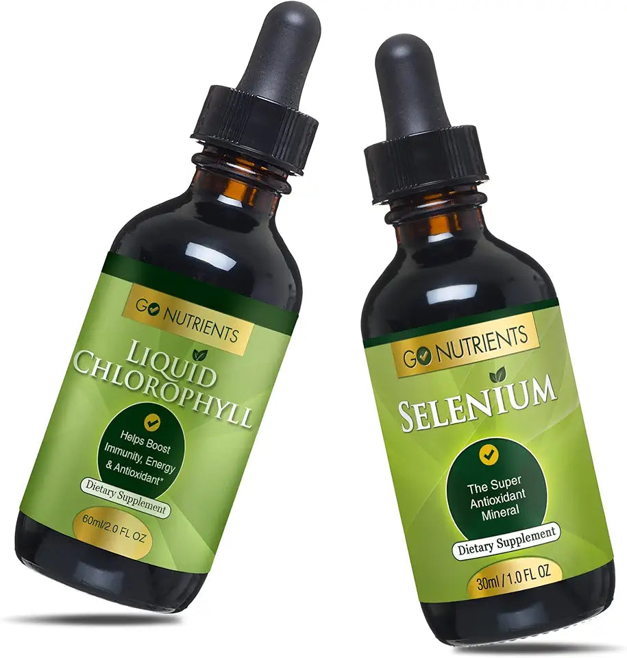 Liquid Chlorophyll & Selenium 200 mcg Supplement W51606