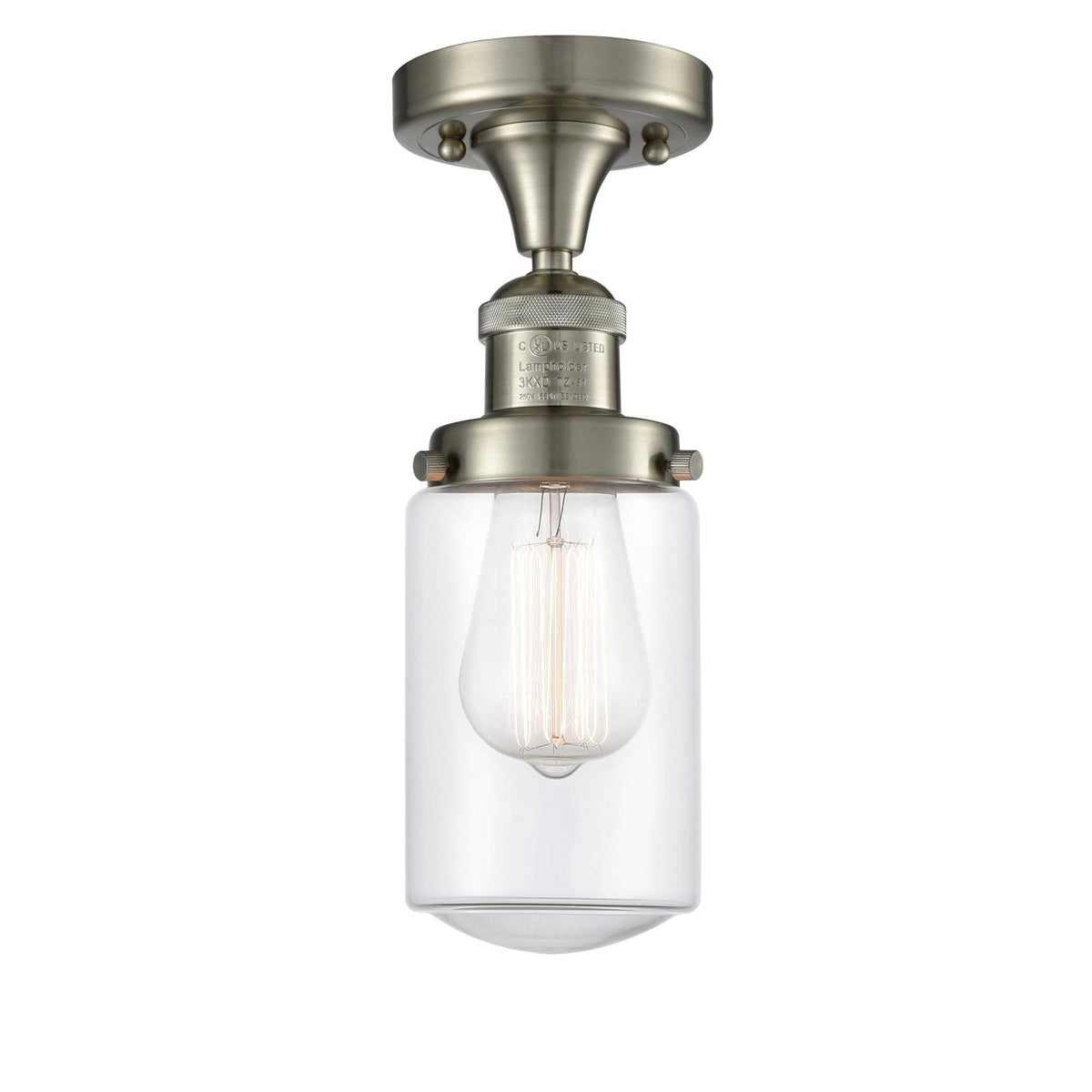 Brushed Satin Nickel Semi-Flush Mount Light W6249