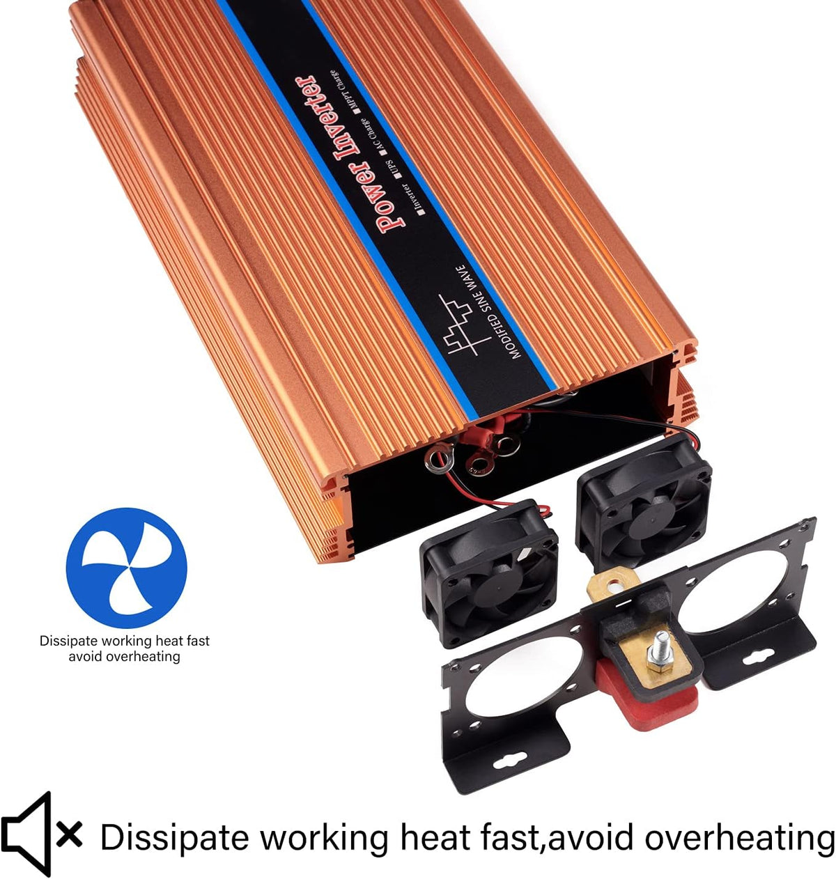 2000W Power Inverter DC 12V to AC 110V with LED Display N571245
