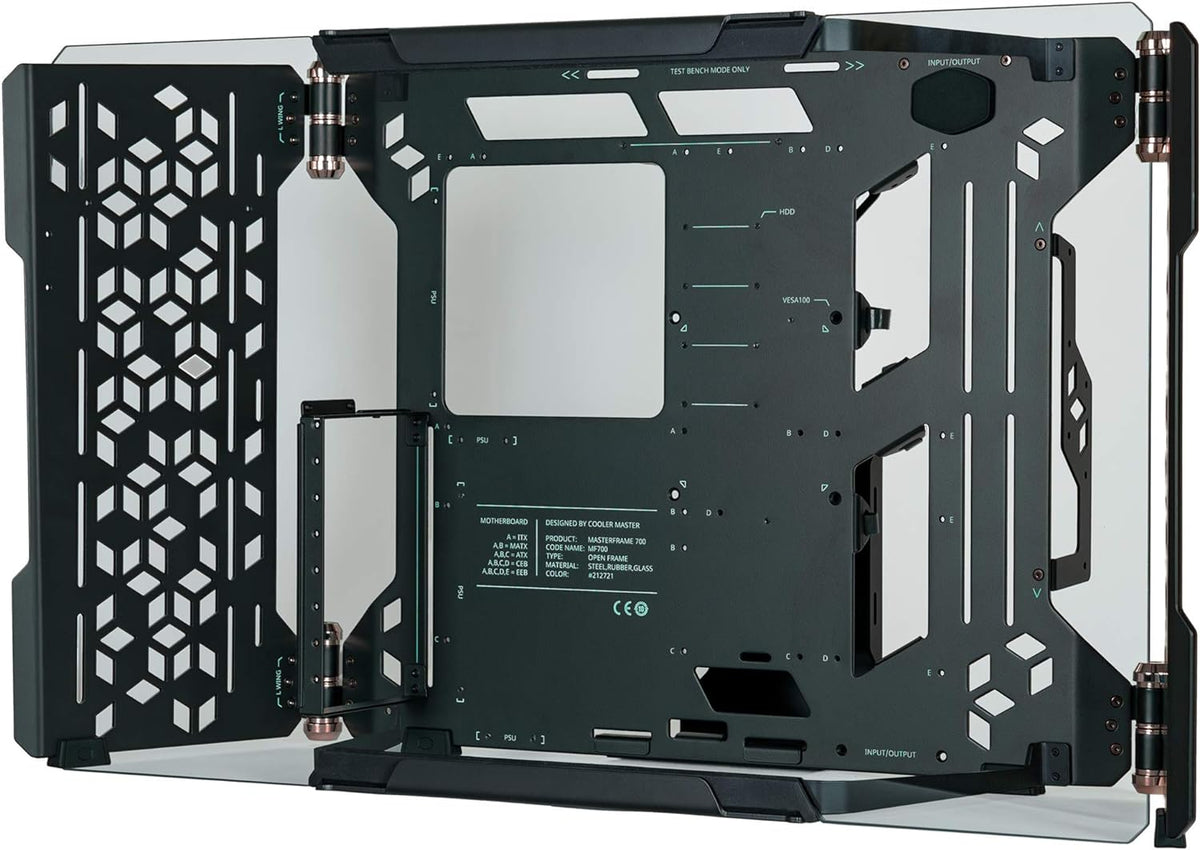 Custom Test Bench/Open-Air ATX PC Case with Panoramic Tempered Glass H48043