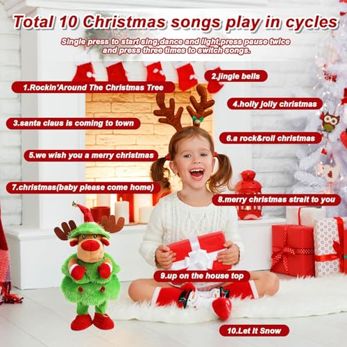 LED Musical Reindeer Stuffed Animal Plush Toy N478