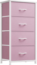 Pink 4 Drawer Fabric Dresser M416