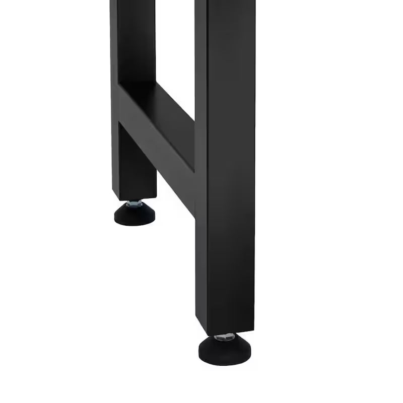 8 ft. Adjustable Height Solid Wood Top Workbench in Black P201