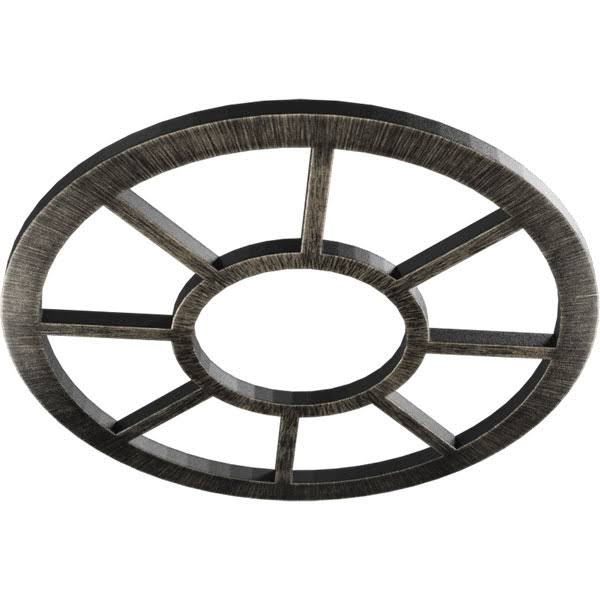 34x22OD x 12 3/8x22ID x 1x22P PVC Pierced Ceiling Medallion Y4023