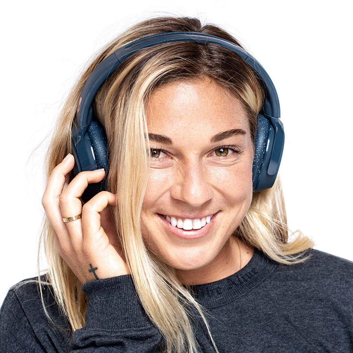 Grey On-Ear Wireless Headphones with Microphone G239