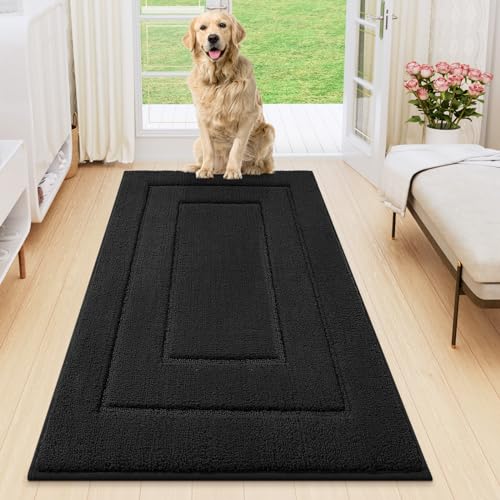 Grey 36x24 Inches Washable Dog Door Mat Y126