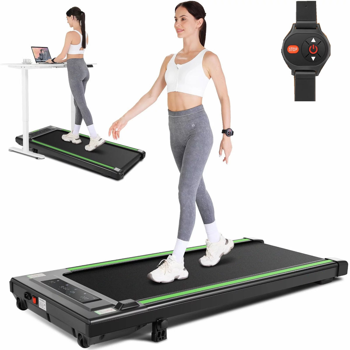 Under Desk Treadmill with Remote Control, Black H4227