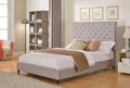 Full Size 48 inch Upholstered Platform Bed Frame Gray M7843