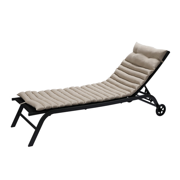 Khaki Outdoor Lounge Chair Cushion Replacement Patio Seat Cushion T2940