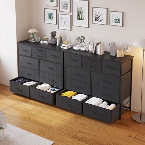 10 Drawer Fabric Storage Dresser with Wood Top Z503