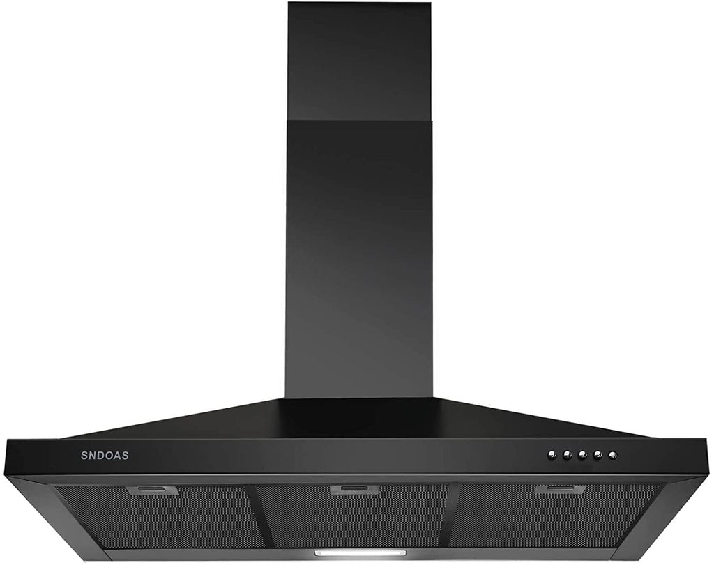 36 inch Black Stainless Steel Wall Mount Range Hood V230