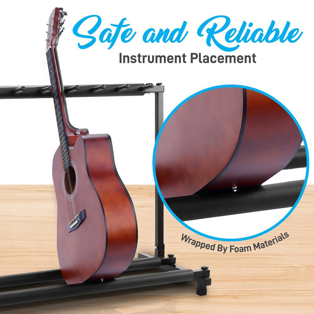 9 Space Guitar Floor Stand Rack Holder P79358