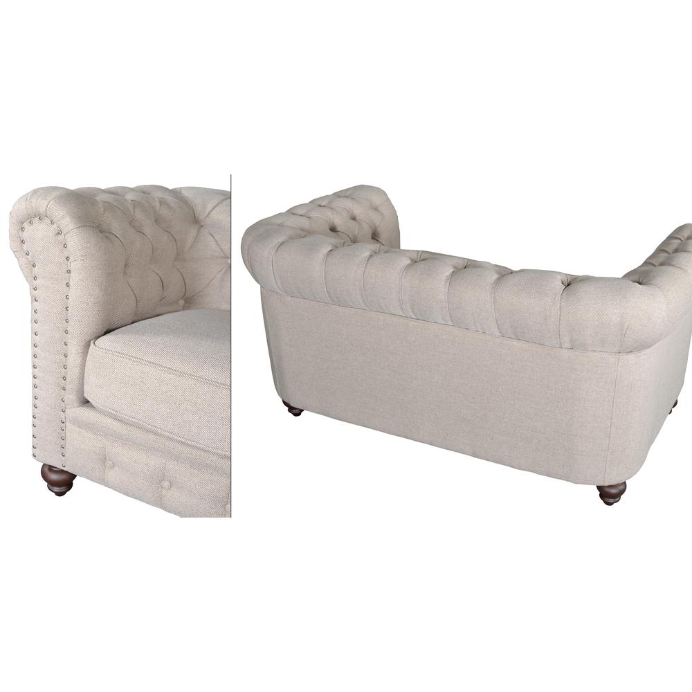 Dark Linen Loveseat B17175