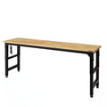 8 ft. Adjustable Height Solid Wood Top Workbench in Black P201
