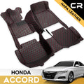 Leather Car Floor Mats 1st & 2nd Row Black O1395