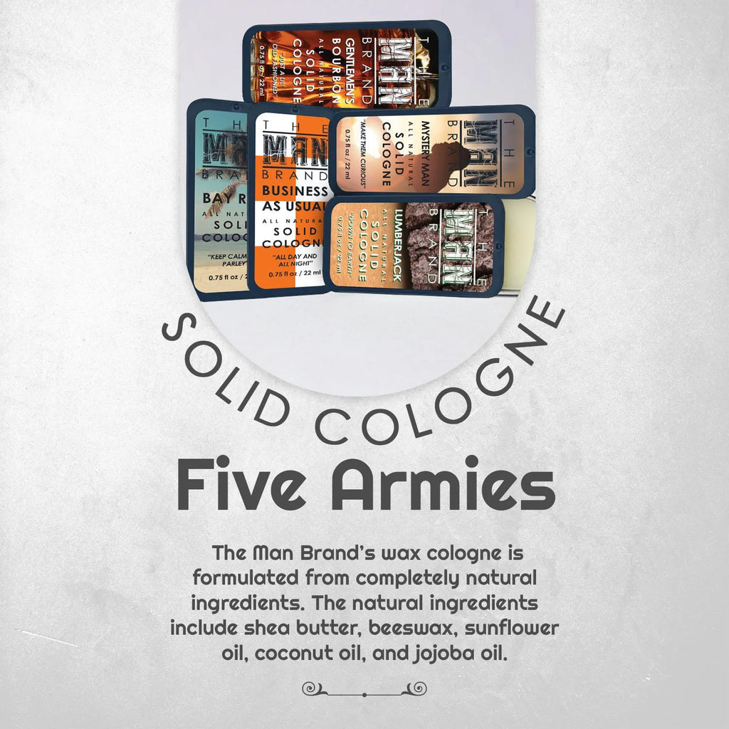 Solid Cologne Sample Pack Set of 5 0.75 oz E730
