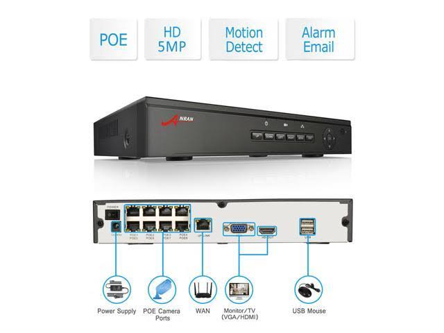 Wireless Outdoor 8 Channel NVR 4pcs 1TB HDD Security Camera System D5832
