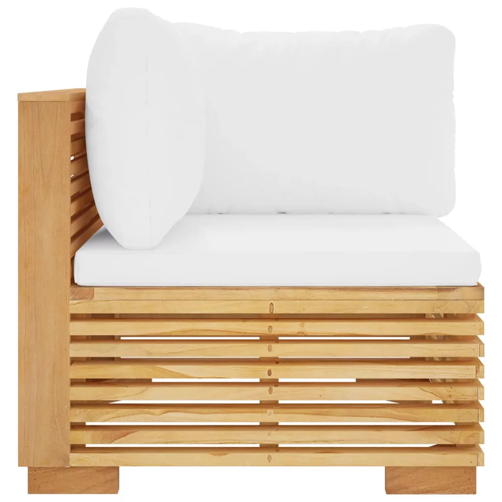 Teak Corner Sofa with Cushions L255